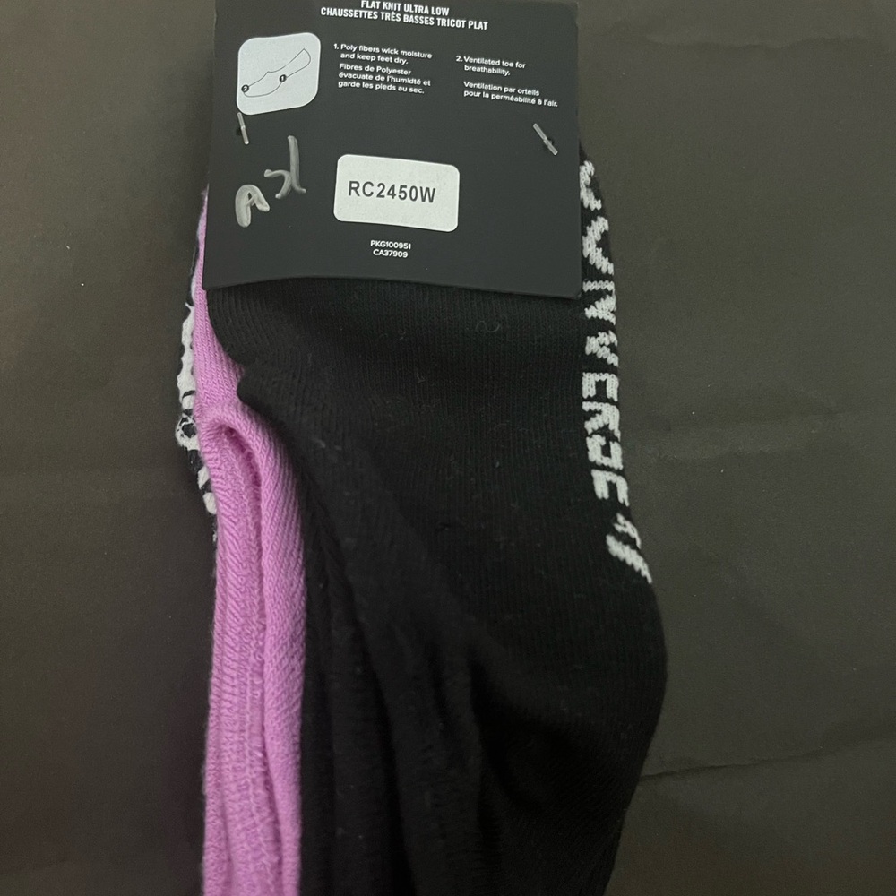Converse Men's Casual Socks in Black and Purple